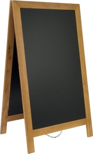 Gadesilt Securit® Deluxe 70X125 Cm Stort A Skilt  Teak Farvet