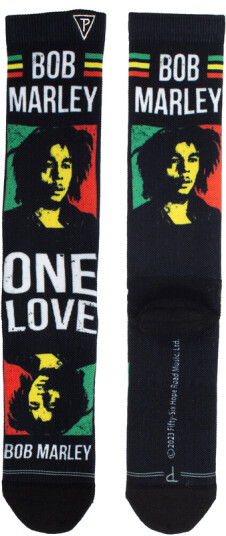 Perri's Bob Marley One Love Dye Sublimation Crew Socks
