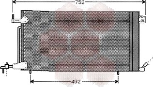 VAN WEZEL 40005187 Kondensator, klimaanlegg