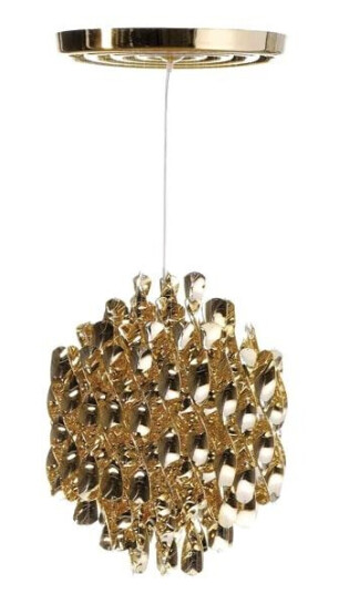 Verner Panton Spiral SP1 Taklampe Gull
