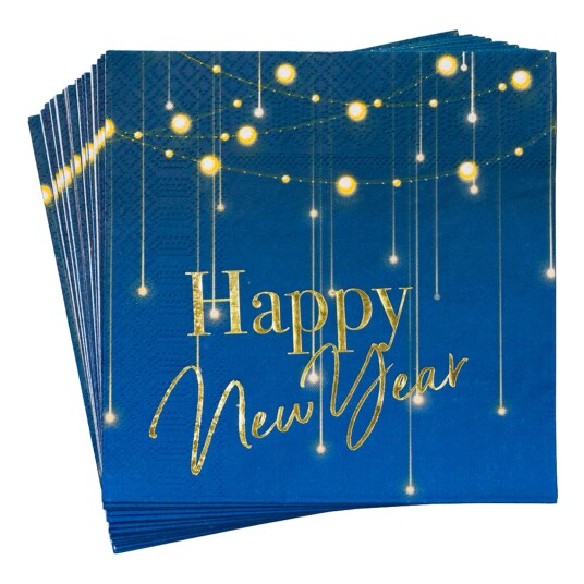 Design House Servietter Nyttår Happy New Year - 16-pakning