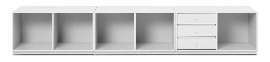 Montana Rest hyllemodul new white 101 sokkel, 3 skuffer