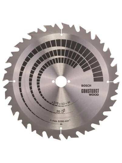 Bosch Sirkelsagblad Construct Wood 315 x 30 x 3,2 mm; 20