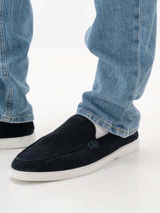 Roberto Rosso Carlo Loafer Suede Blå 46 Roberto Rosso Carlo Loafer Suede Blå 46