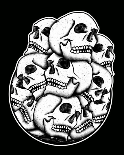Sticker Hodeskalle Haug Design