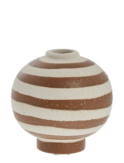 Lene Bjerre Aniella Decoration Vase Patterned TIGERS EYE H13.5CM