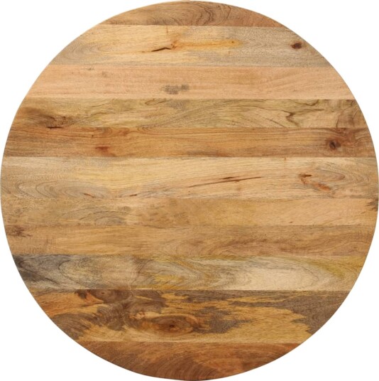 Bordplate Ø 90x3,8 cm rund heltre mango