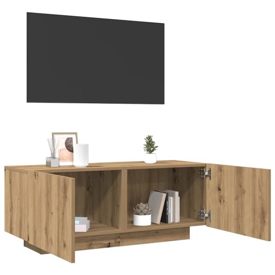 TV-benk artisan eik 100x35x40 cm konstruert tre 8721158437914