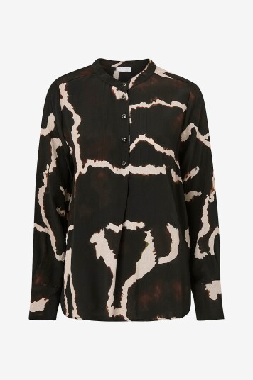 Coster Copenhagen Bluse Night Clouds Print Svart