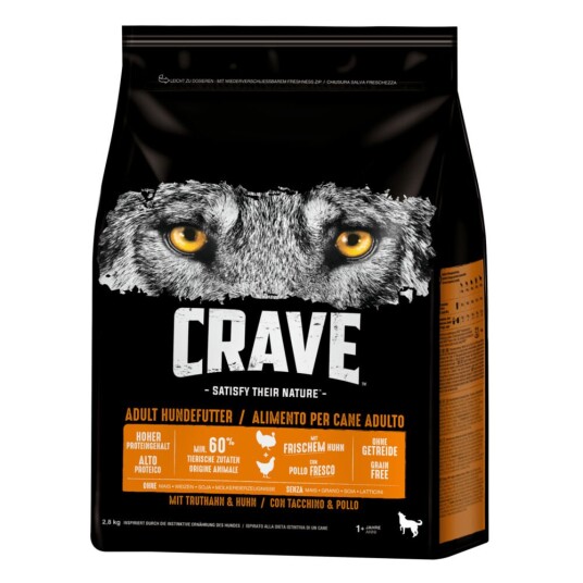 Crave Dog Adult Turkey & Chicken 3 X 2.8 kg