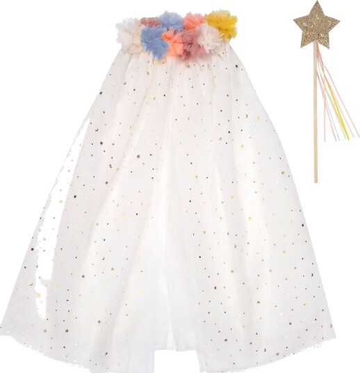 Meri Meri Kostymer Kappe og Tryllestav Hvit Meri Meri OneSize Kostymer 215011-NC