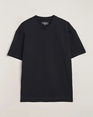 Bread & Boxers Textured Heavy Crew Neck T-Shirt Black