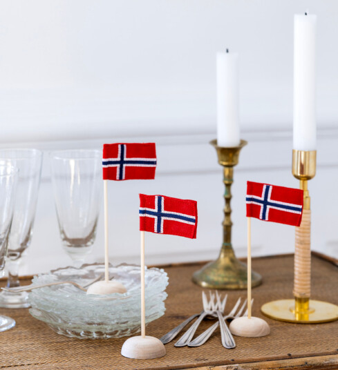 Langkilde & Søn Mini Bordflagg Norsk 3pk