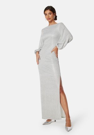 Bubbleroom Occasion Liise Sparkling Gown Silver coloured 44