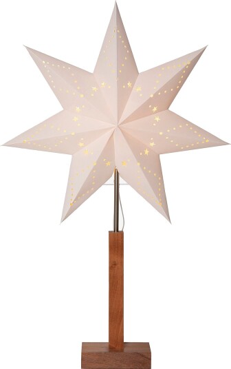 Star Trading   Karo Stjerne på fot 70 cm   Brun