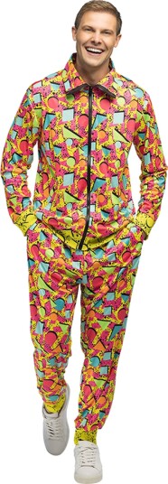 Boland Party Partners UV Pop Art Grilldress Herre Kostyme X-Large 88638