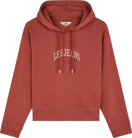 Lee Jeans Hoodie With Logo   Pink   M