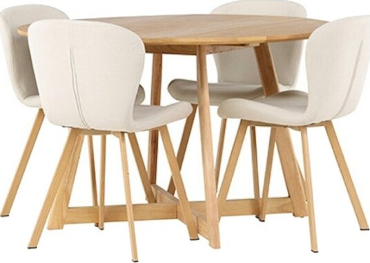 Spisegruppe Venture Home Yakidon Ø120 cm med 4 stk Lilja Stoler