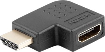 Lanberg High Speed Hdmi Adapter Hdmi Hann Venstre Vinklet Til Hdmi Hunn Svart 4K Støtte