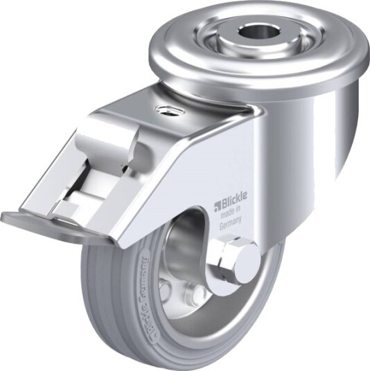 Blickle 622514 Ler-Ve 80R-Fi-Sg Styrehjul Med Bremse, Hjuldiameter 80 Mm, Bæreevne (Maks.) 50 Kg, 1 Stk