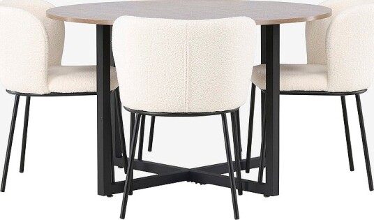 Venture Home Spisegruppe Durango med 4 stk stoler Edina Brun Venture Home Spisegruppe Durango med 4 stk stoler Edina Brun