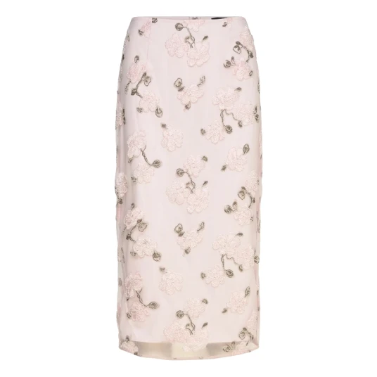 ROTATE Birger Christensen Sequin Midi Pencil Skirt - Pink - 36