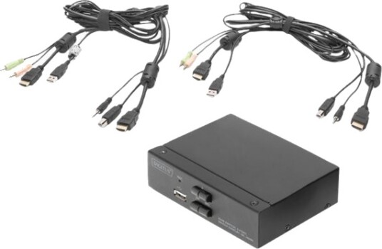 Digitus Ds-12870 - Kvm / Lyd / Usb-Svitsj - 2 X Kvm/Lyd/Usb - 1 Lokalbruker - Stasjonær Digitus Ds-12870 - Kvm / Lyd / Usb-Svitsj - 2 X Kvm/Lyd/Usb - 1 Lokalbruker - Stasjonær