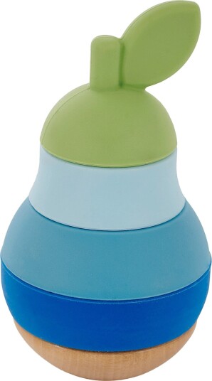 JaBaDaBaDo Stacking Toy Pear Silicone - MULTI COLOURED - One Size