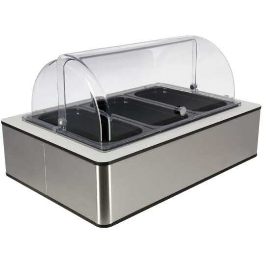 VEGA Buffetsystem komplett Fundale hvit 10 cm melamin svart 3 x GN 1/3; Størrelse GN 1/1, 57x36.5x27.4 cm (LxBxH); Valnøtt/Transparent/Hvit; Rektangulær