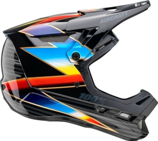 100% Full Face Helmet 100% Aircraft Composite Helmet Knox Black Size. L (59-60 Cm) (New)