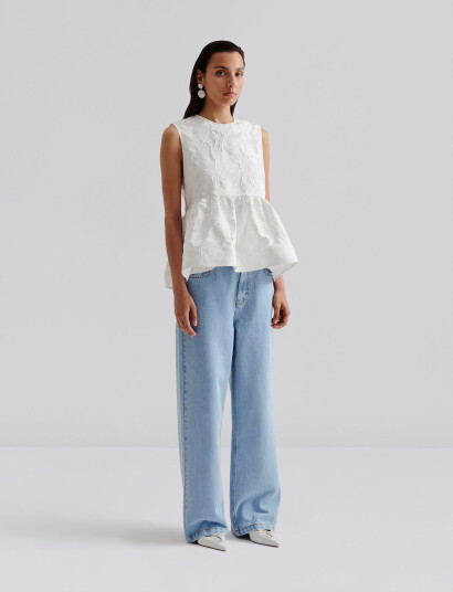 Malina Gianna Oversized Blouse - White - 44