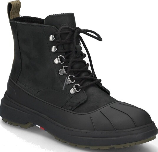 Tommy Hilfiger Outdoor Rubber Lth Boot Wpm BLACK 42