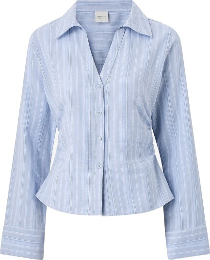Gina Tricot Linskjorte Linen Shirt Flerfarget