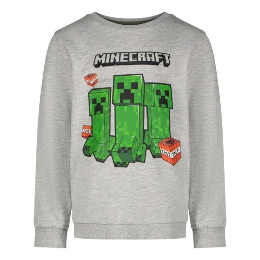 Minecraft Genser TNT Squad 116 / 6 år Barn Grå/Grønn