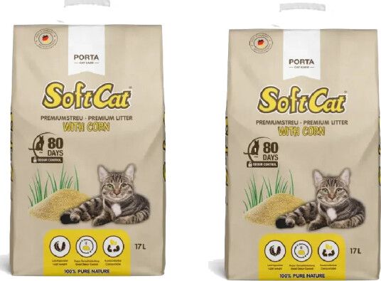 Porta Softcat Mais Kattesand 2 X 17 L Porta Softcat Mais Kattesand 2 X 17 L