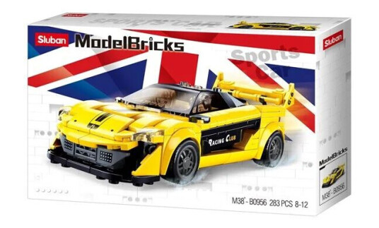 Sluban English Supercar Yellow Sluban English Supercar Yellow