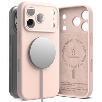 Ringke iPhone 17 Pro Liquid Silicone MagSafe Deksel   Rosa Sand
