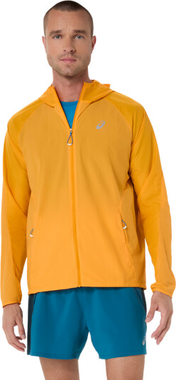 Asics Men's Road Packable Jacket Yamabuki/Aegean Blue L Asics Men's Road Packable Jacket Yamabuki/Aegean Blue L