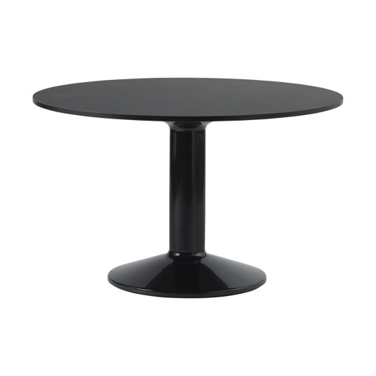 Muuto Midst søylebord Ø 120 cm Black Linoleum-Black Muuto Midst søylebord Ø 120 cm Black Linoleum-Black