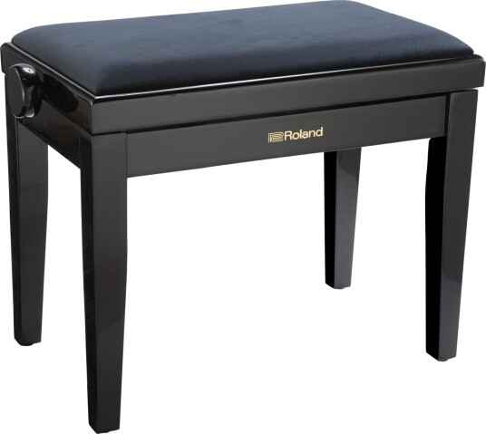 Roland Rpb-220bk Piano Bench Satin Svart, Velours Seat Roland Rpb-220bk Piano Bench Satin Svart, Velours Seat
