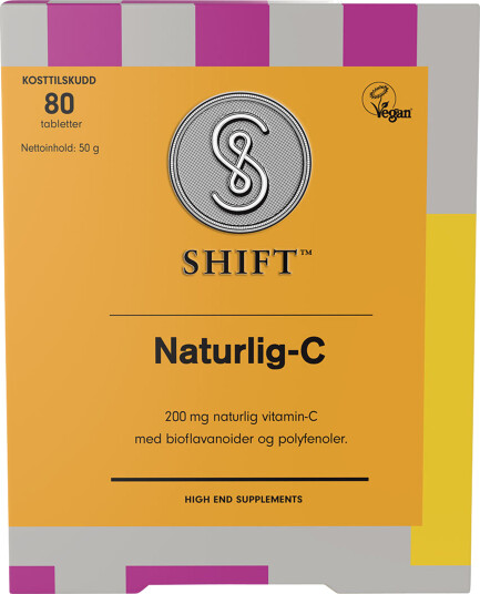 Shift Naturlig C 200 mg 80 tabletter Shift Naturlig C 200 mg 80 tabletter