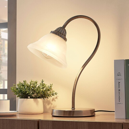 Lindby Buet bordlampe Mialina, E27 LED-pære