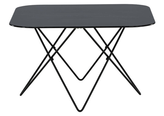 Venture Home TriStar sofabord 80x80 cm glass svart marmor dekor. 1713581-01-0 1713582-01-0