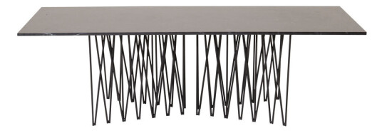 Furniture Fashion Stone sofabord 60x140 cm glass svart marmor dekor. 1609189-01-0 1609188-01-0