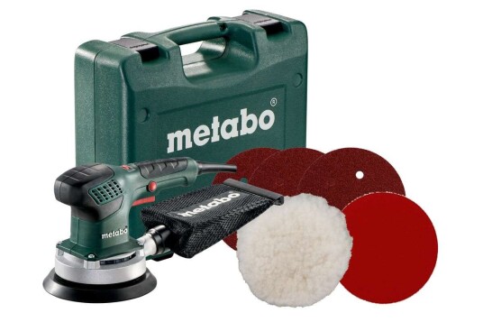 Metabo Eksentersliper Sett SXE 3150 Med Poleringsutstyr Metabo Eksentersliper Sett SXE 3150 Med Poleringsutstyr