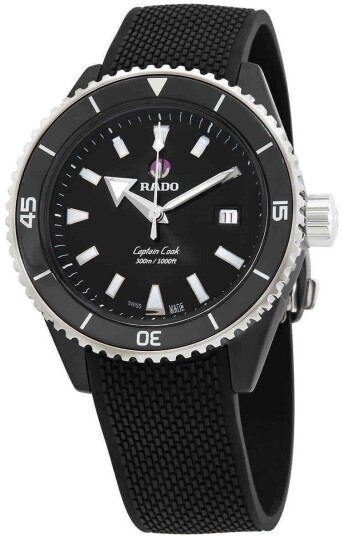 Rado Herreklokke R32129158 Captain Cook Sort/Gummi Ø43 mm