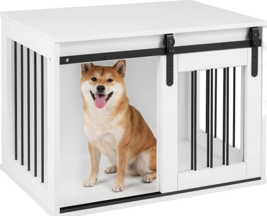 Northix 80 cm Hvitt Hundeburbord Med Skyvedør