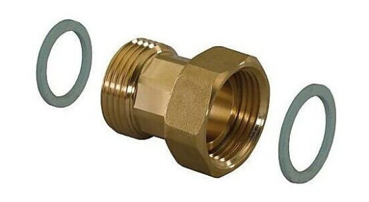 Uponor Vario Rettnippel med løpemutter 1" - 1"