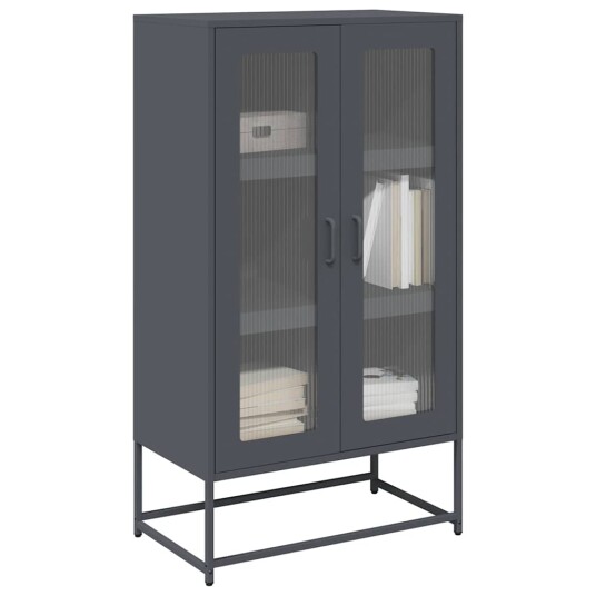  Highboard antrasitt 68x39x123 cm stål 8721158371928