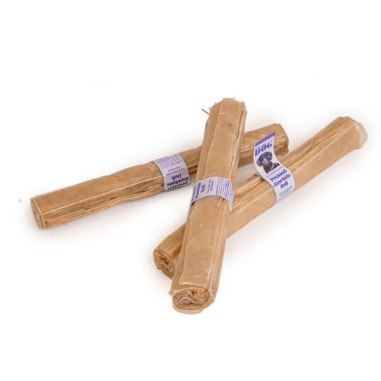 Presset Råhud Tyggerull Natural 25 cm - Hundegodbiter